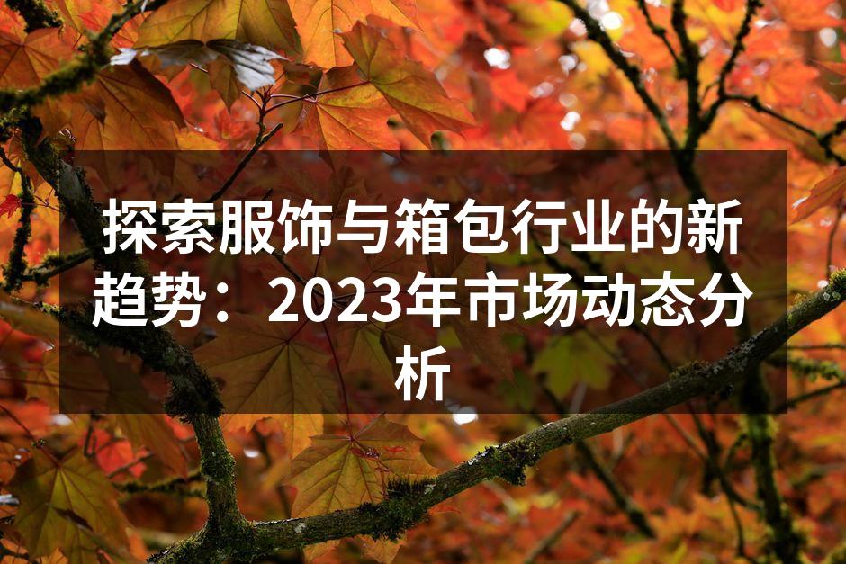 探索服饰与箱包行业的新趋势：2023年市